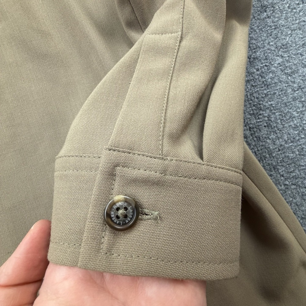 Lauren Ralph Lauren 100% Wool Shirt Jacket Womens 18W Beige Button Up - Picture 10 of 11
